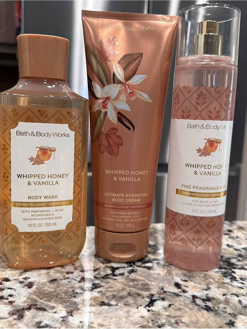 Bath & Body Works Whipped Honey & Vanilla Body Care Set - NEW